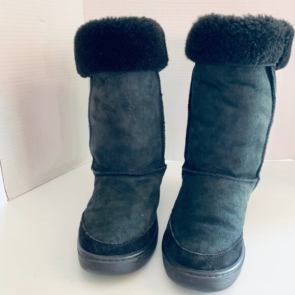 UGG Australia Tall Shearling Boots Suede with Tasman Braid – Classic - Picture 5 of 12